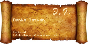 Danka István névjegykártya